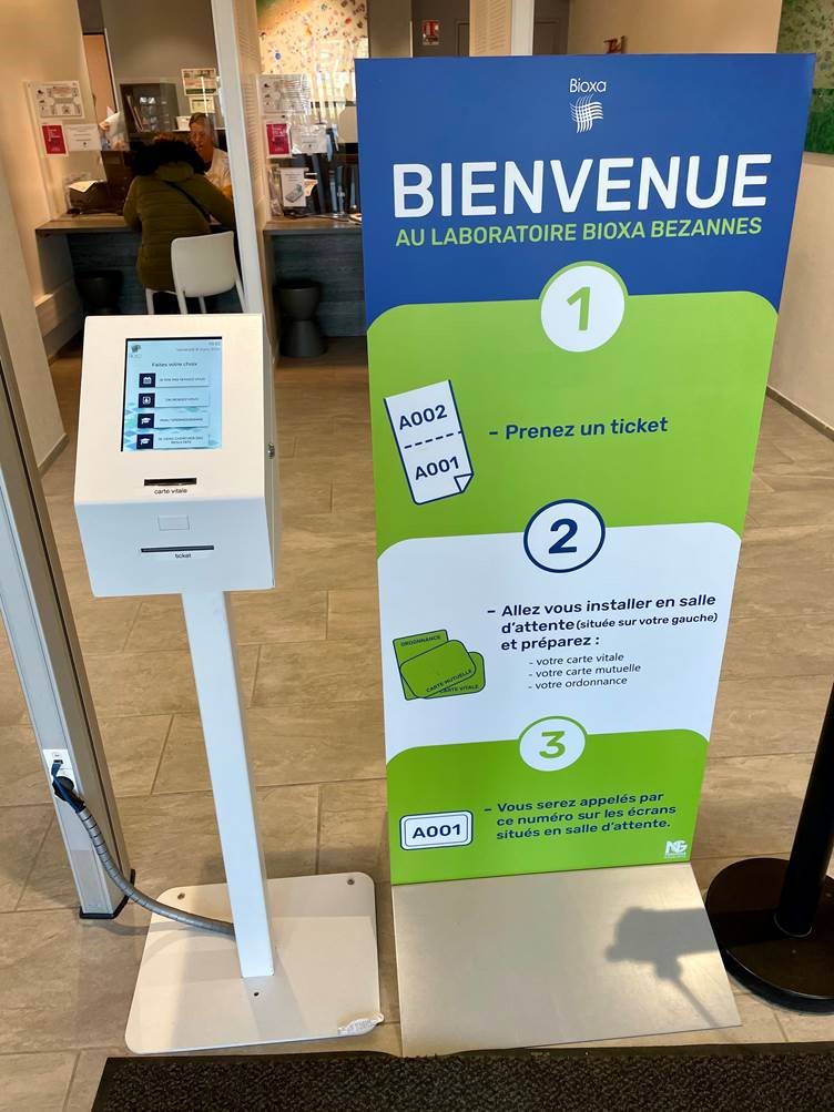 borne gestion file d'attente